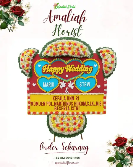 Papan Bunga Pernikahan Kalirejo